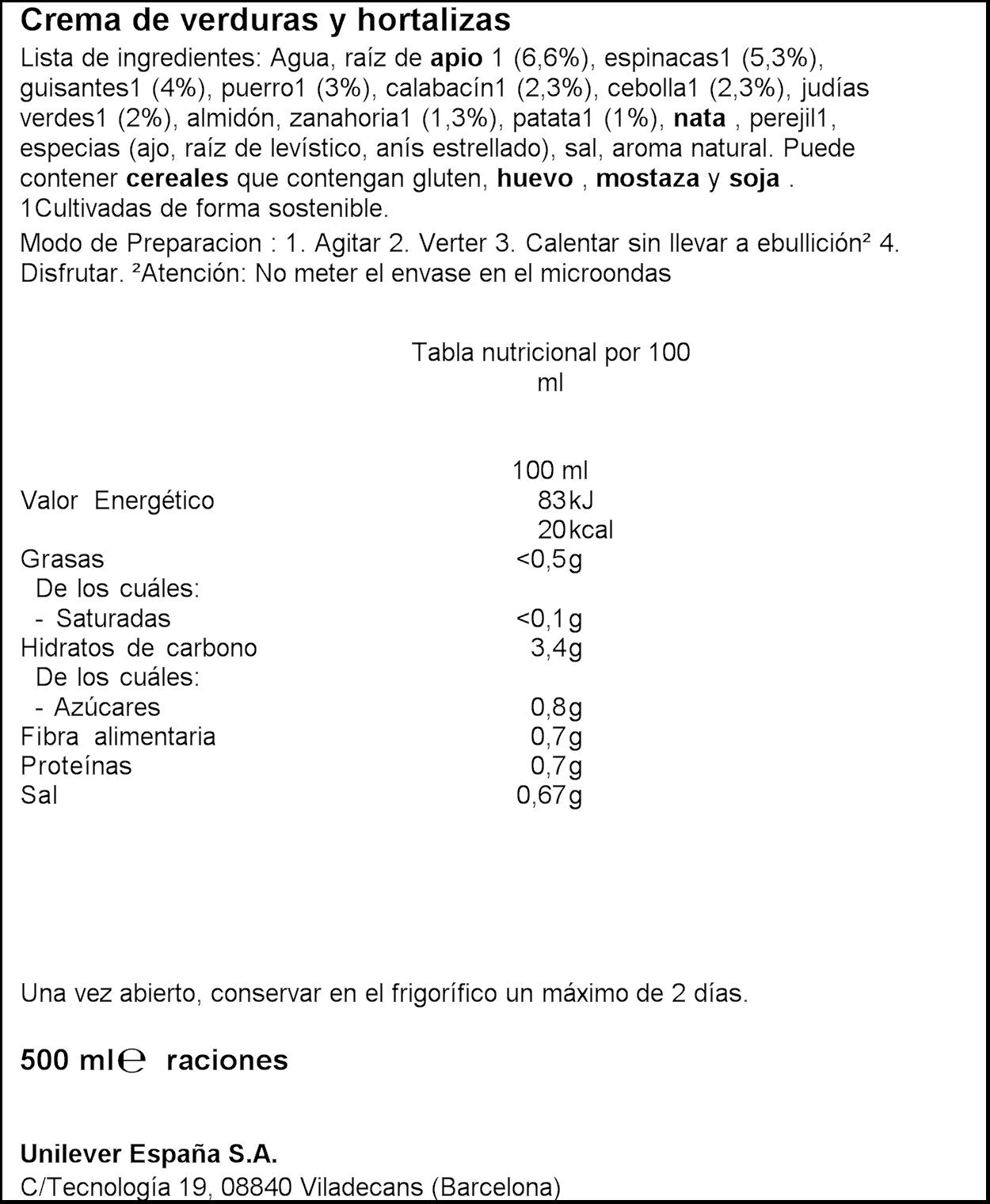 Crema cala/espi/guis Ligeresa 500ml