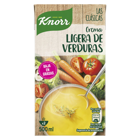 Crema verdura ligera las clasicas Knorr 500ml La Despensa