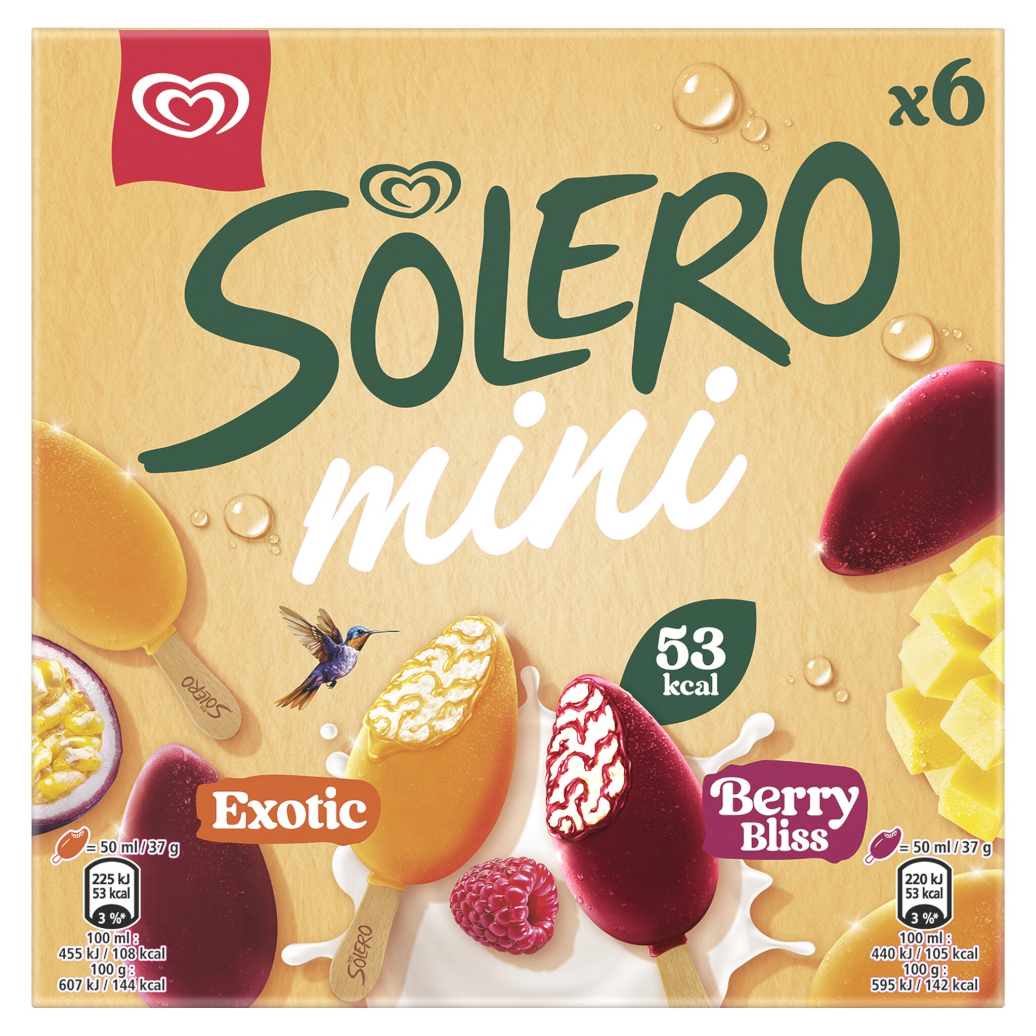 Helado mini mix Solero p6x50ml