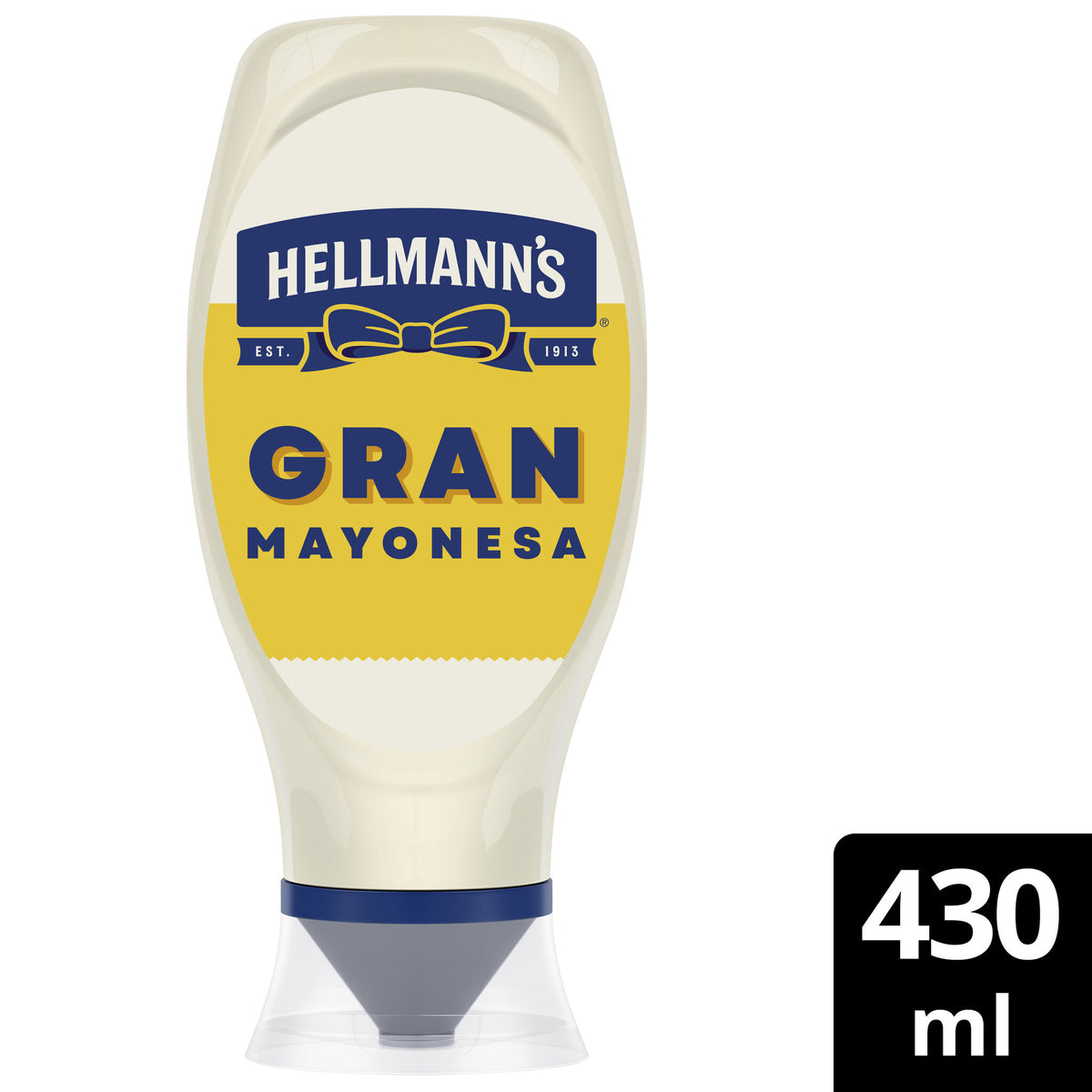 Mayonesa bocabajo Hellmans 430ml