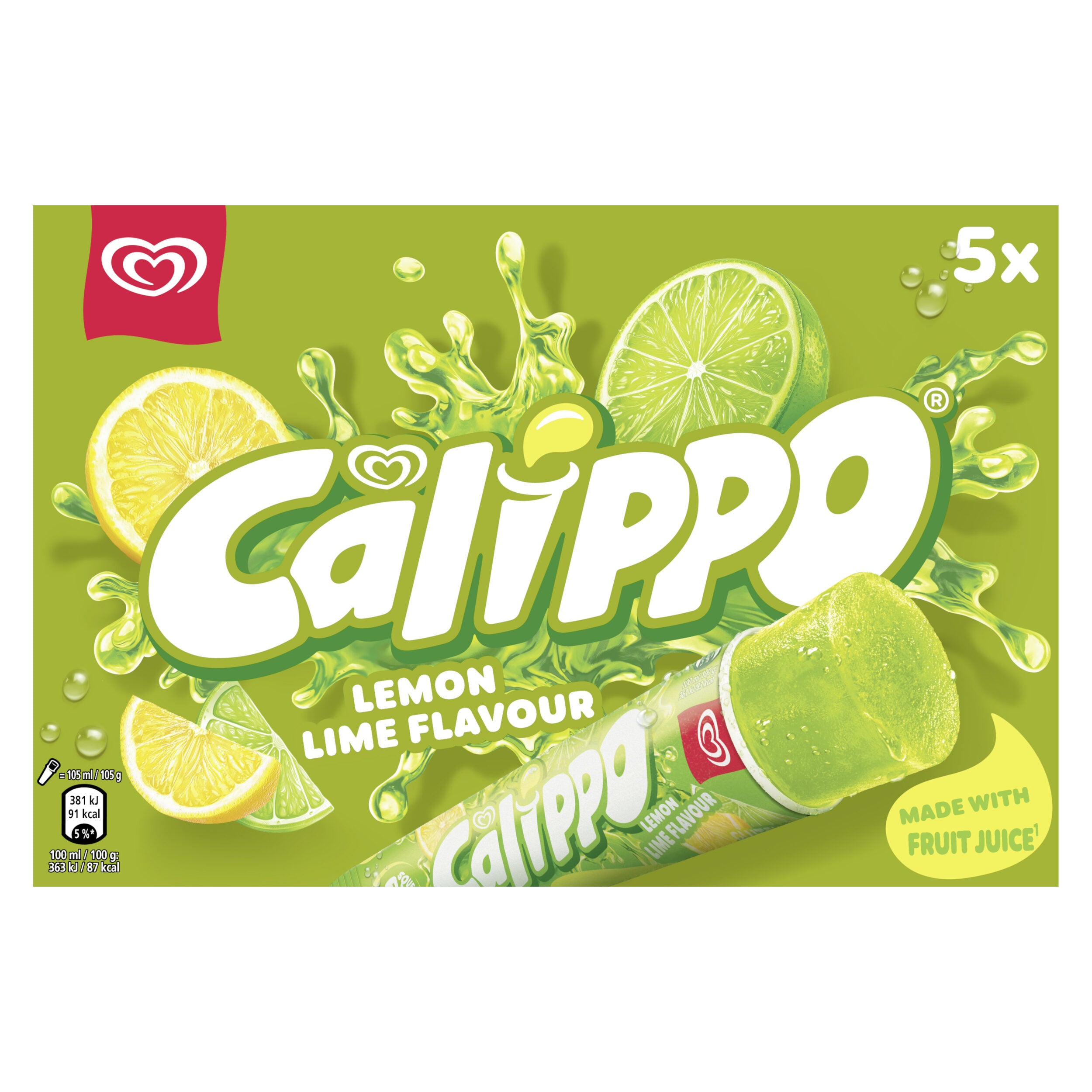 Helado hielo lima limon calippo Frigo p5x105ml