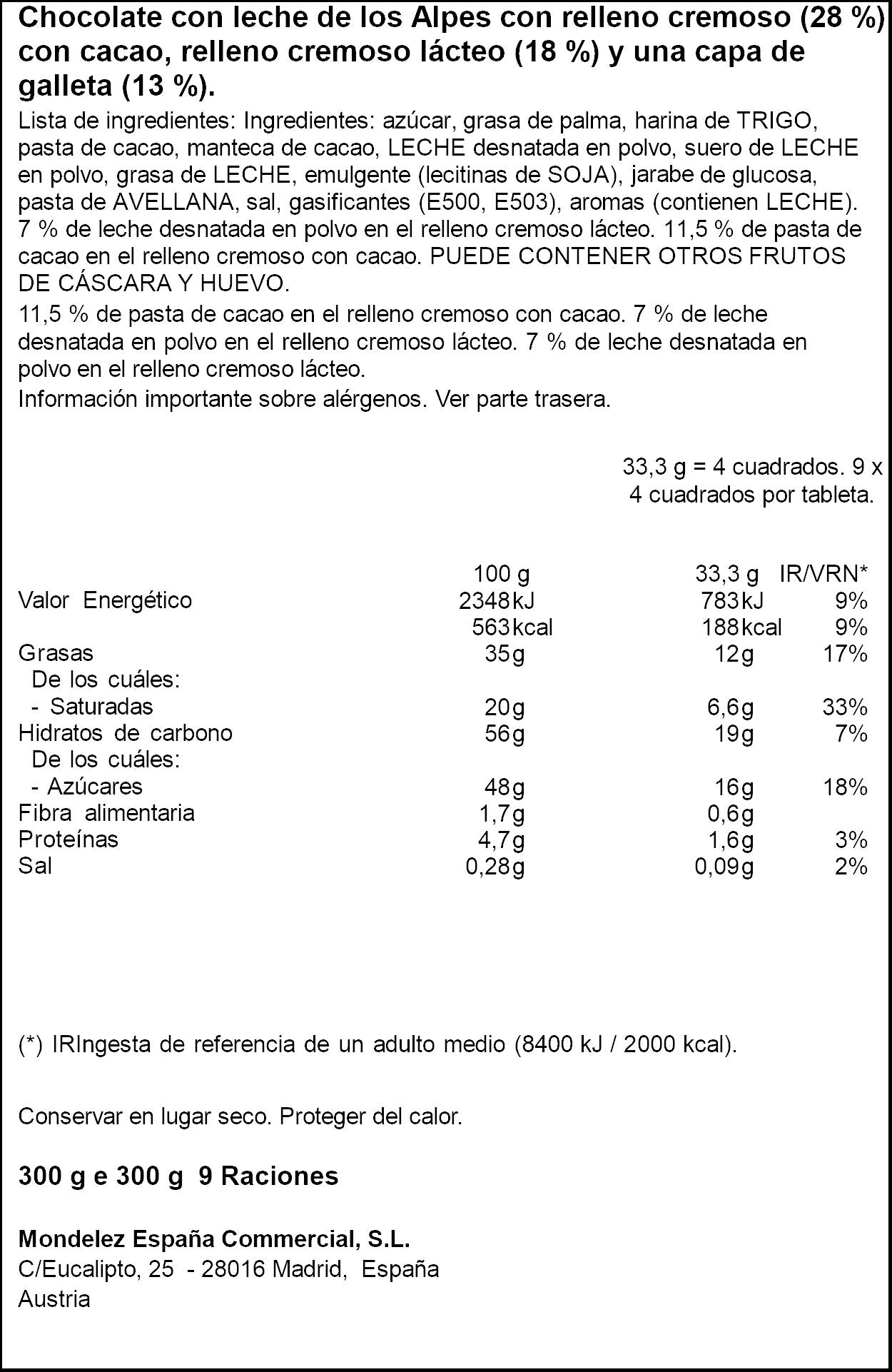 Chocolate con galleta Milka 300g