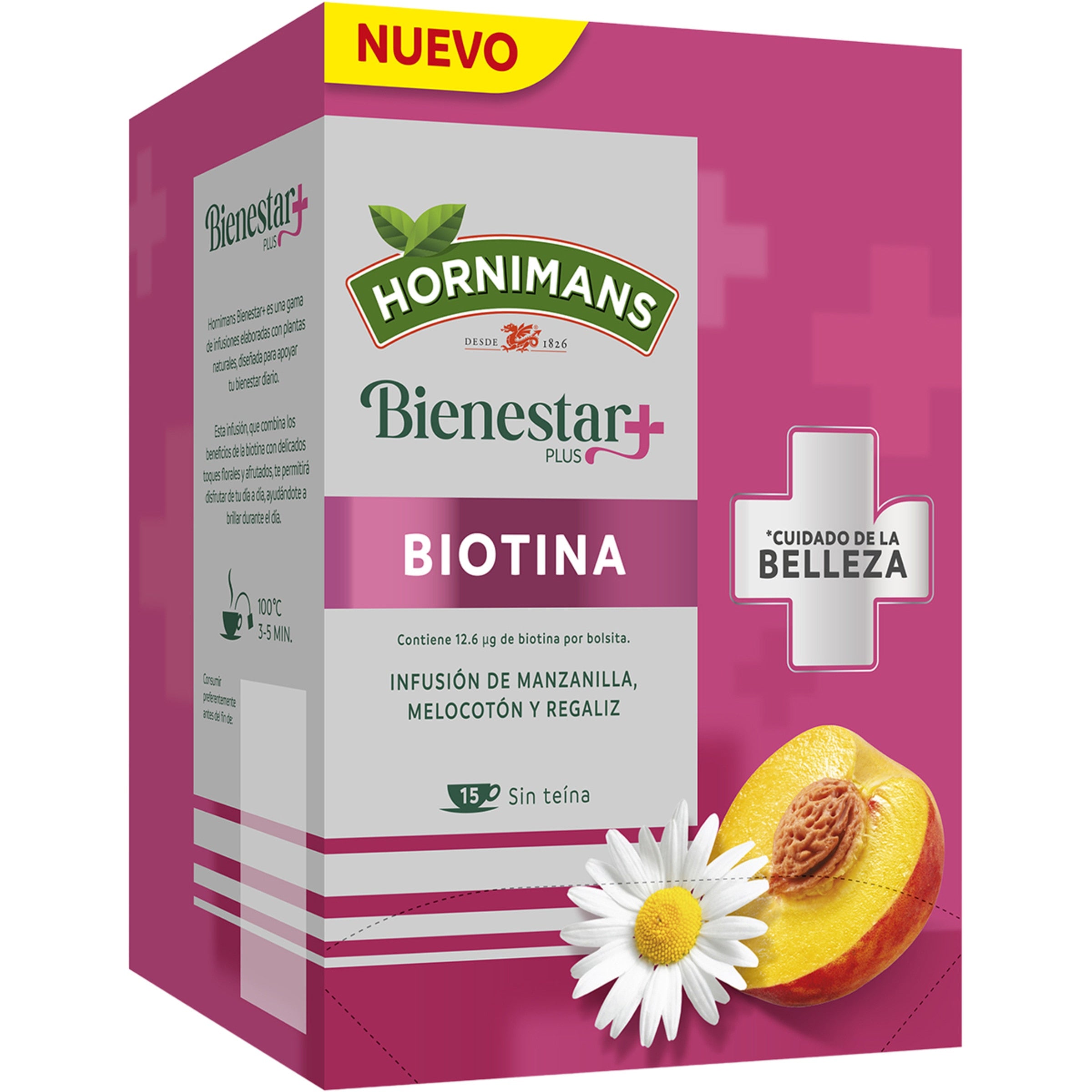 Infusión biotina bienestar + Hornimans p15