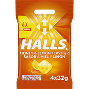 Caramelo s/azúcar miel y limón Halls p4 128g
