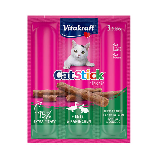 Snacks gatos pato/conejo Vitakraft p3 18g La Despensa