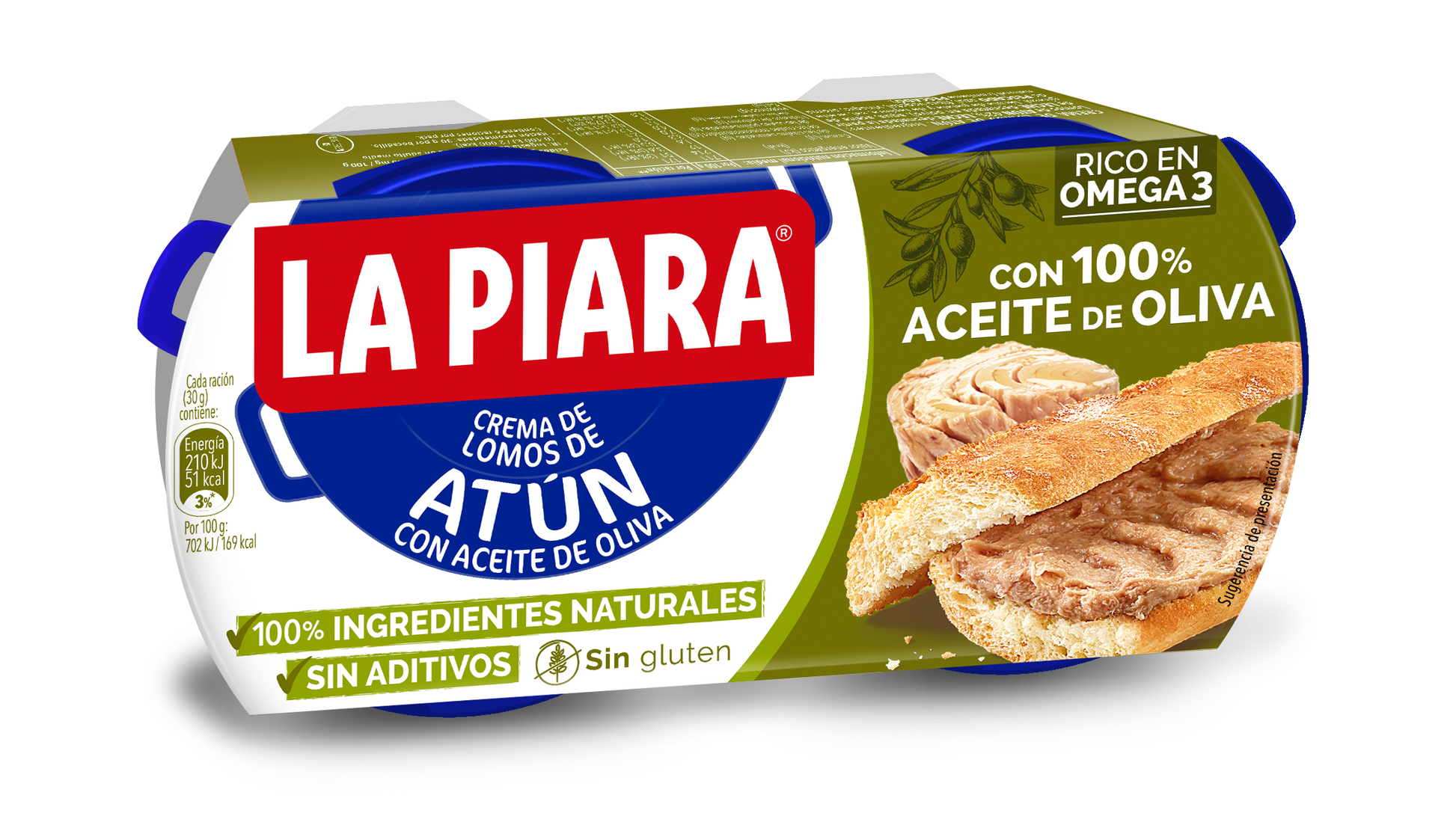 Paté atún aceite de oliva La piara p2 75g/u