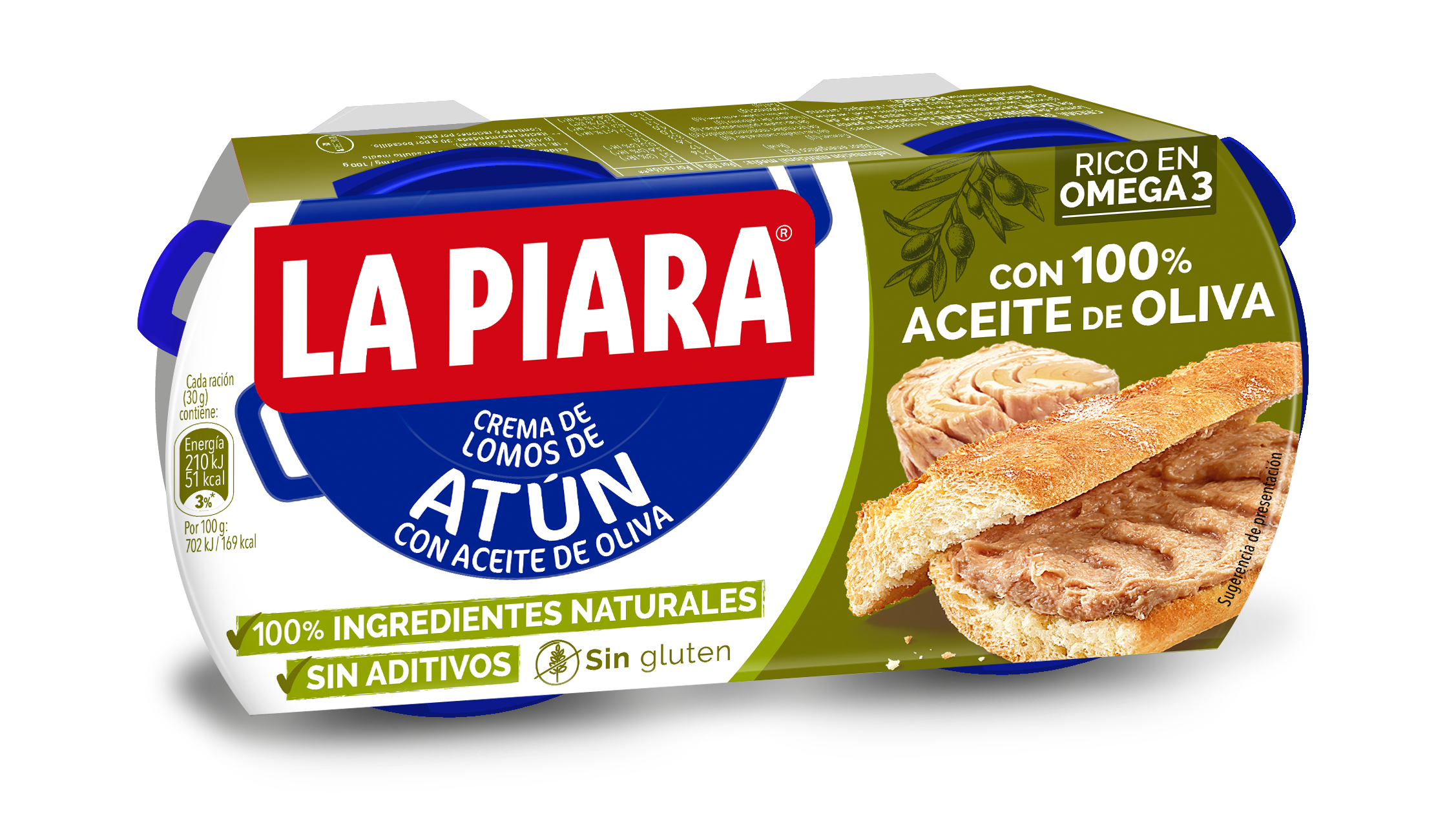 Paté atún aceite de oliva La piara p2 75g/u