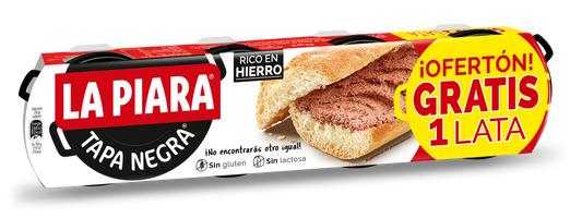 Paté hígado de cerdo tapa negra lata La piara p3 75g/u La Despensa