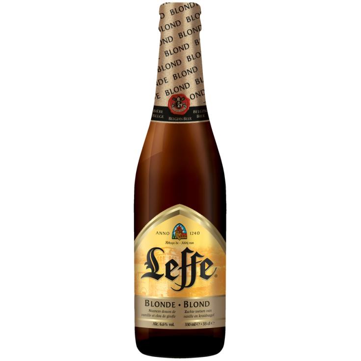 Cerveza blonde cristal Leffe 330ml