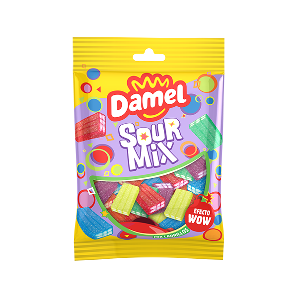 Gominolas ladrillos sour mix Damel 135g