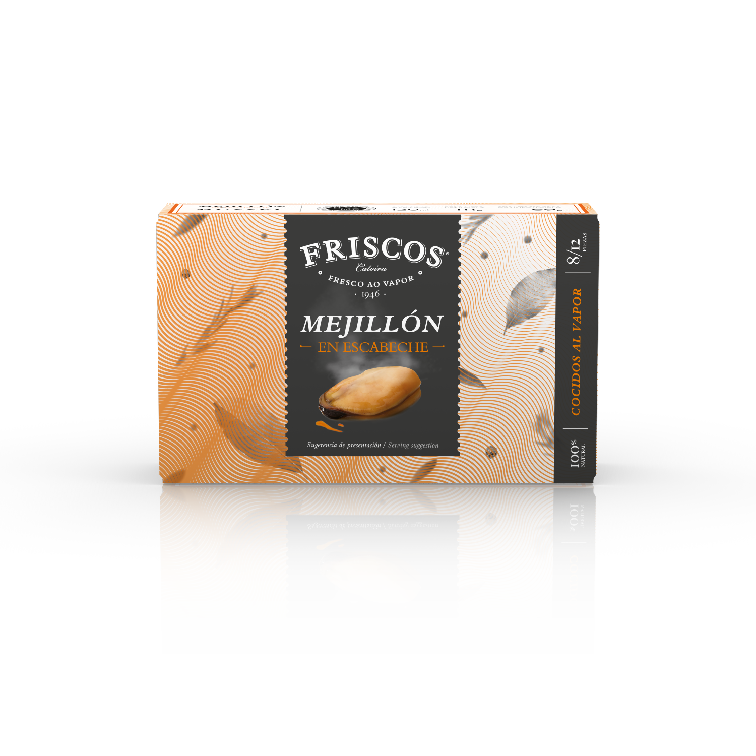 Mejillon escabeche 8/12 lata Friscos 69g escurr