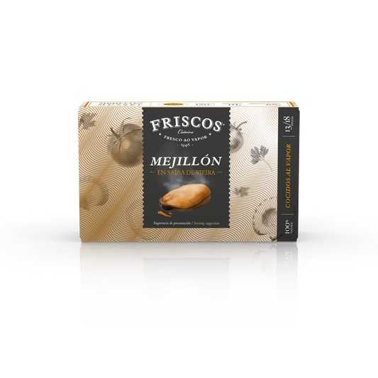 Mejillon salsa vieira 13/18 lata Friscos 65g escurr La Despensa