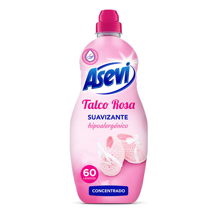 Suavizante concentrado talco rosa Asevi 60d