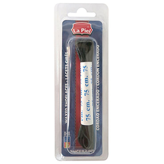 Cordón zapato  blister negro cera 75cm La piel 1u La Despensa