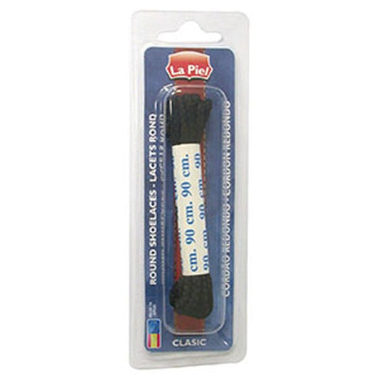 Cordón zapato negro 90cm blister La piel 1u La Despensa