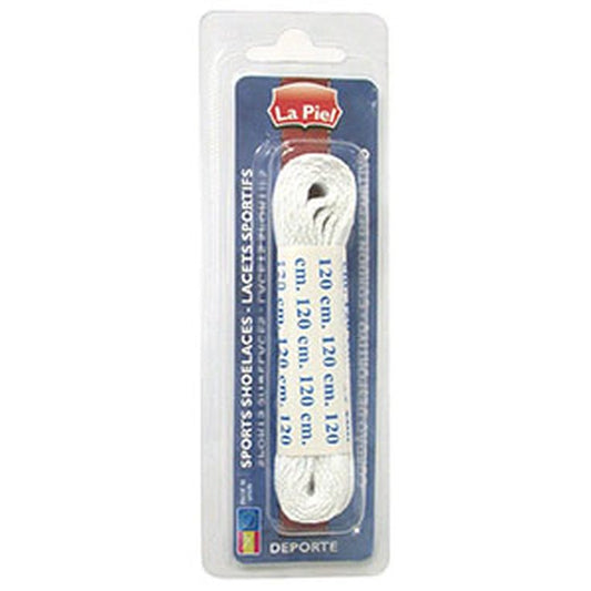 Cordón deporte blanco 120cm blister La piel 1u La Despensa