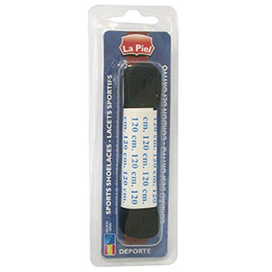 Cordón deporte negro 120cm blister La piel 1u La Despensa