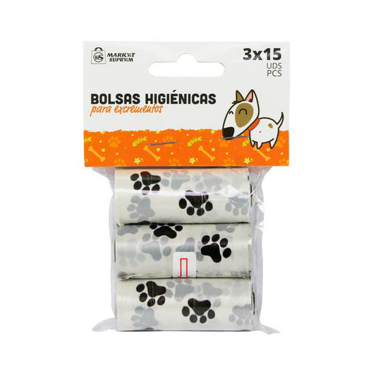Bolsas excrementos huellas market suprem p3 15u/pack La Despensa