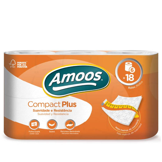 Papel higienico compacto triple 2c amoss 6 rollos La Despensa