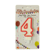 Vela blister cumpleaños nº4 Velas Martínez 1u