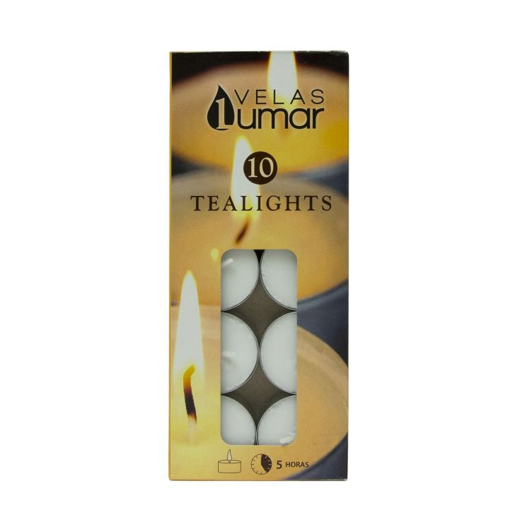 Velas tealights caja Velas Martínez 10u