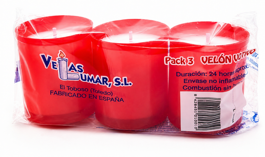 Velon pequeño rojo Luminun p3 La Despensa
