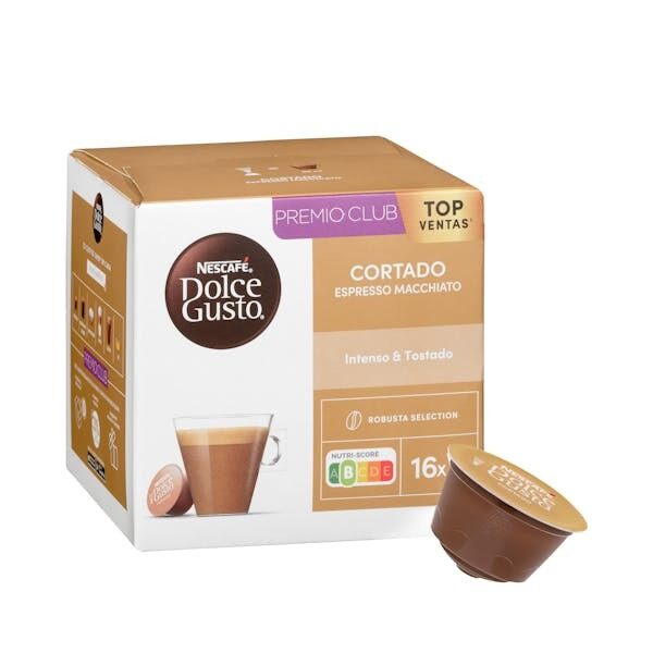 Café cápsula cortado espres macchiato Dolce gusto p16 101g