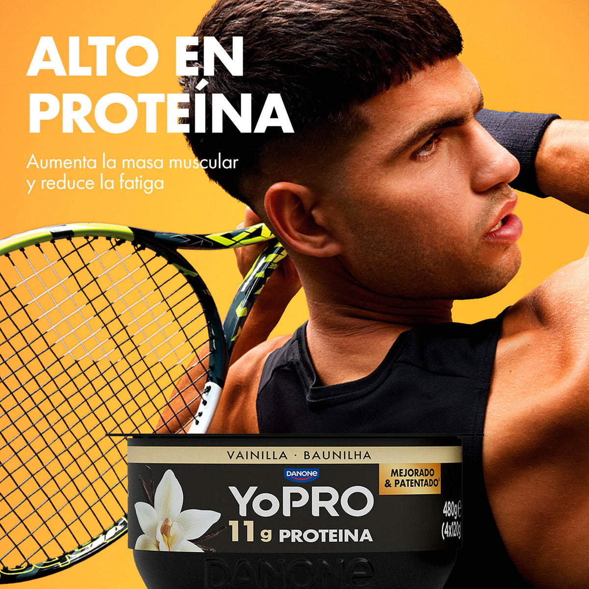 Yogur vainilla yopro Danone p4 120g/u