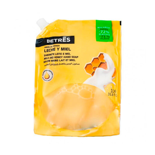 Recarga jabon manos proteinas leche/miel Betres 1l La Despensa