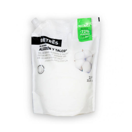 Recarga gel de baño algodon y talco Betres 1l La Despensa