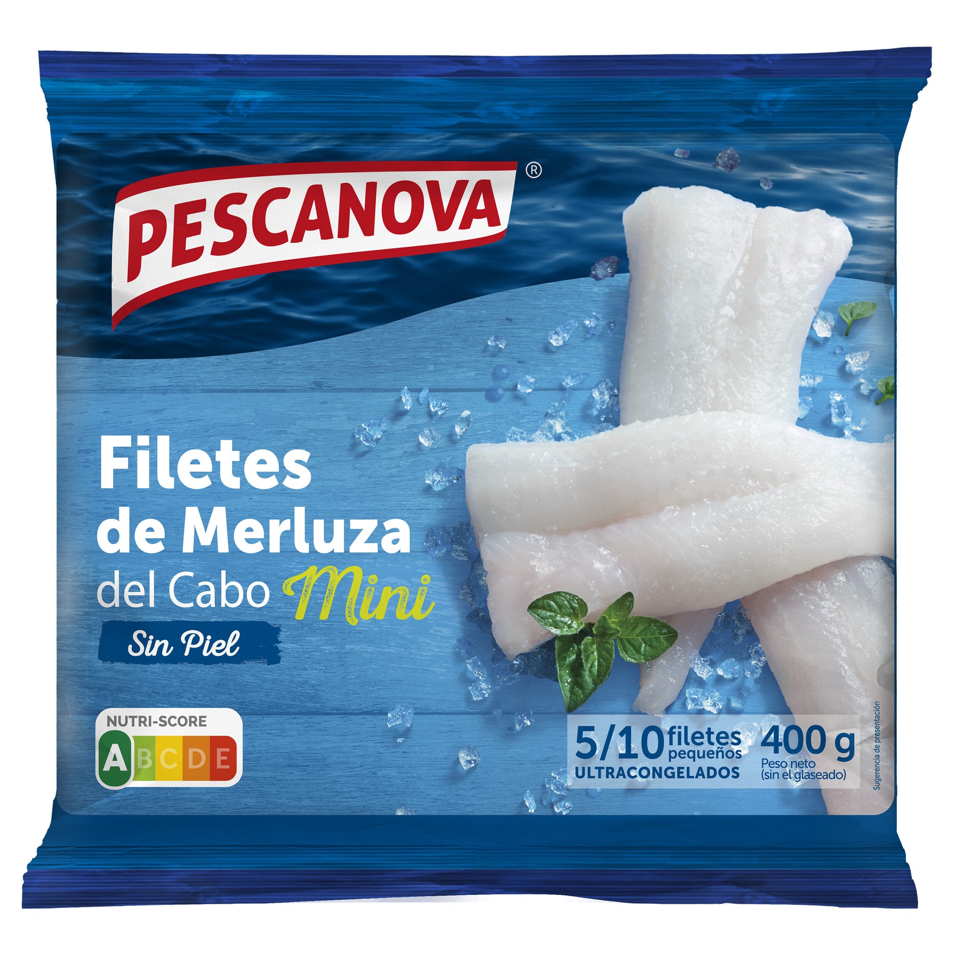Filete merluza s/piel baby Pescanova 400g