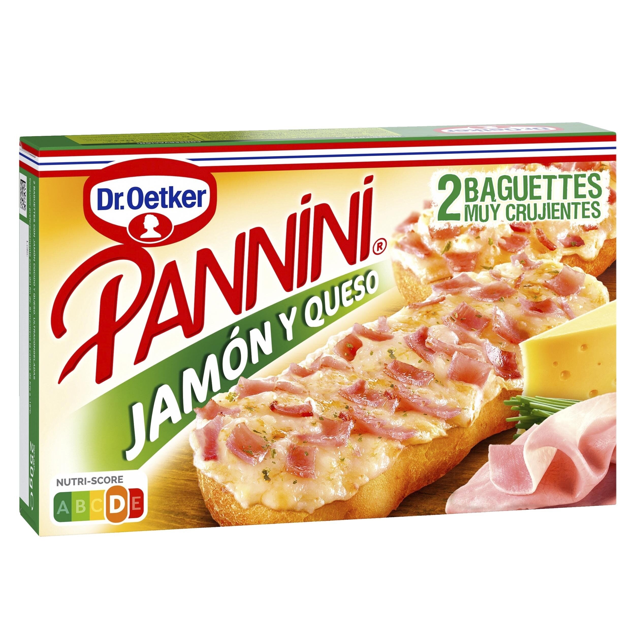 Pan pizza jamon queso pannini Dr oetker 250g