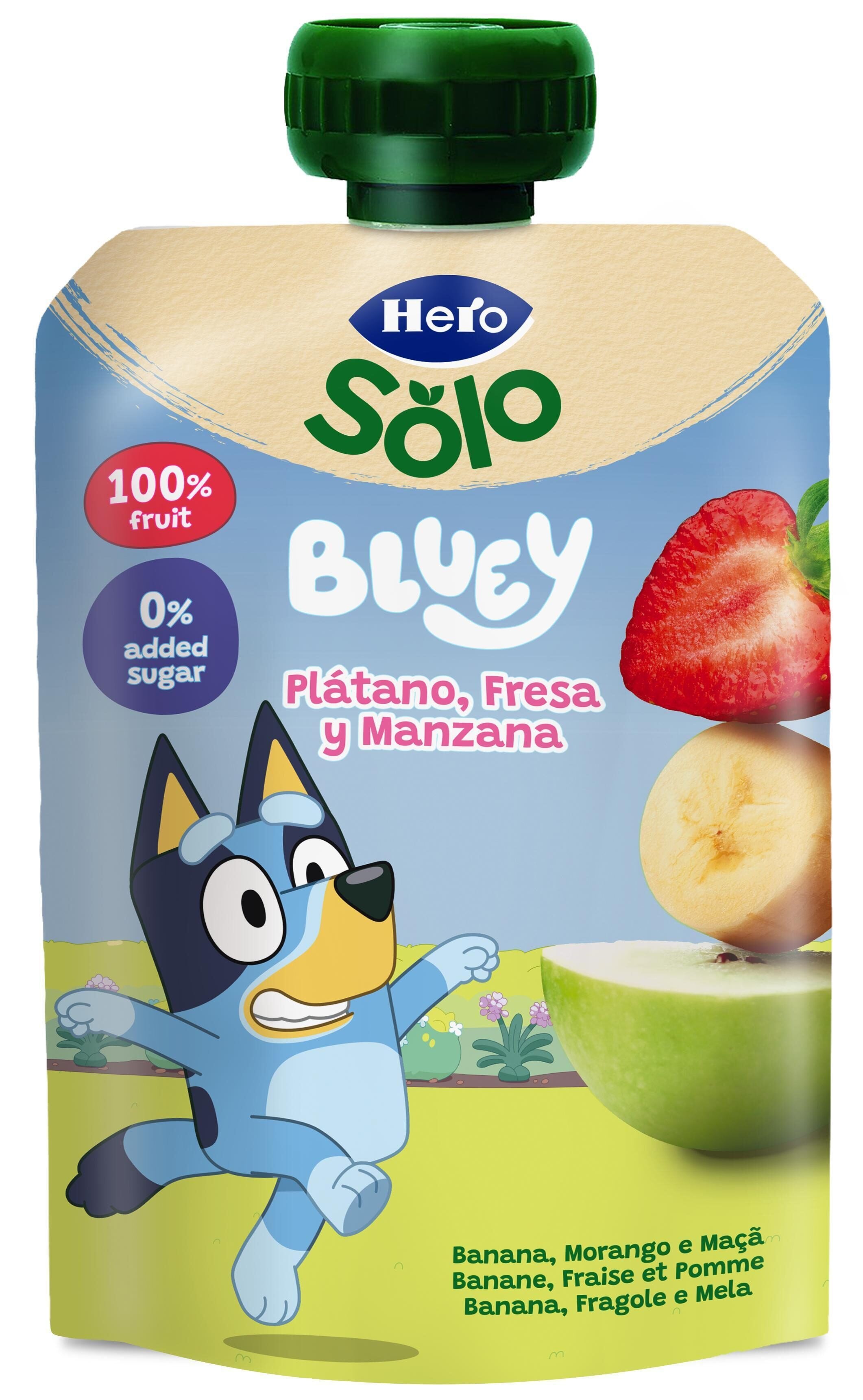 Compota plátano /fresa mi fruta Hero baby 100g