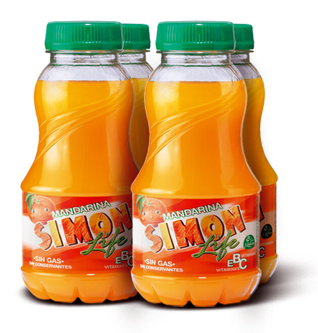 Zumo vitaminado refrigerado mandarina Simon life p4 200ml/u
