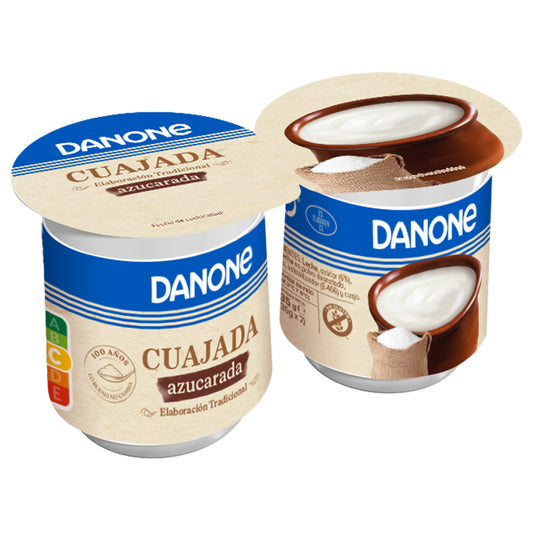 Cuajada natural con azúcar Danone p2 135g/u La Despensa