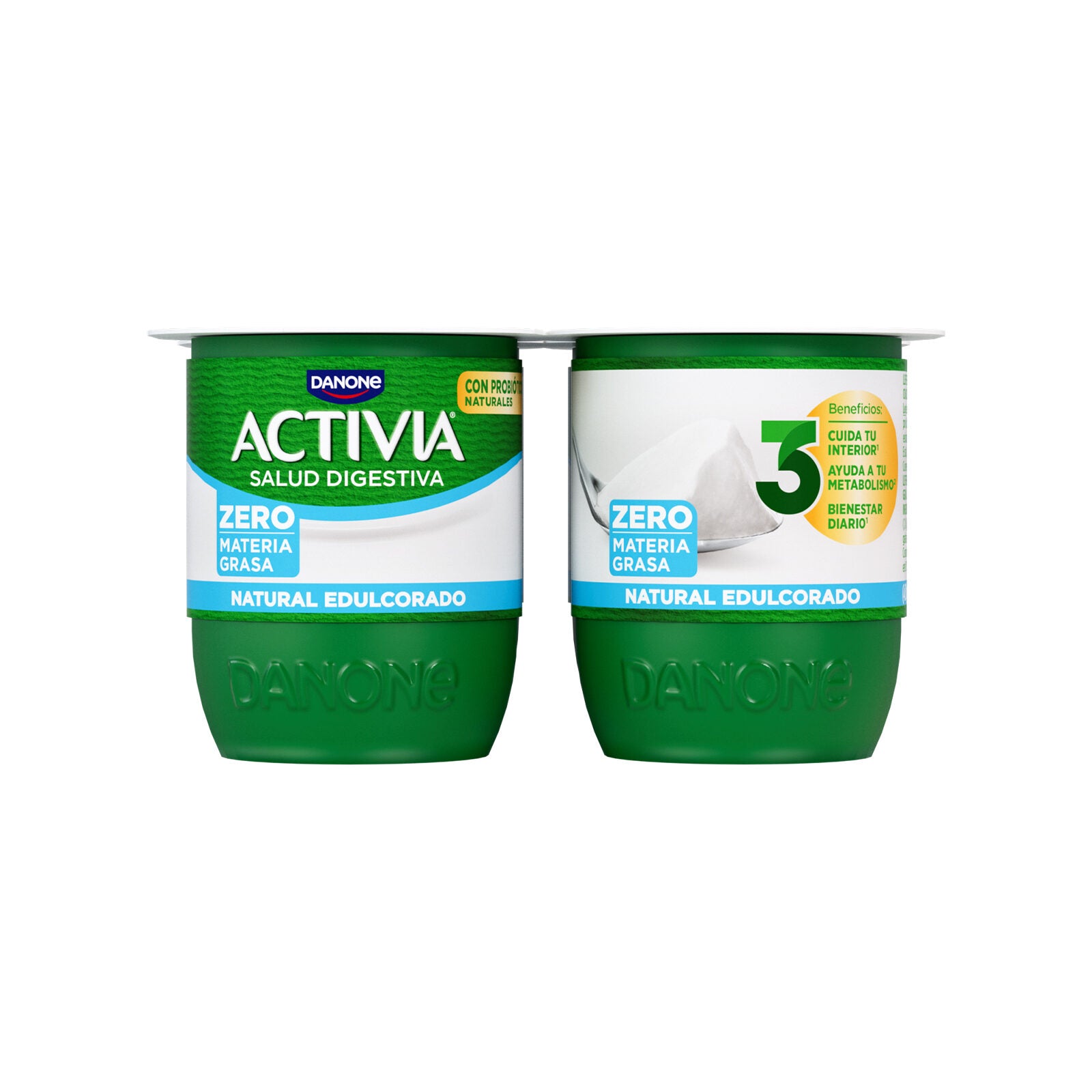 Yogur bifidus desnatado natural edulco 0% Danone p4 120g/u
