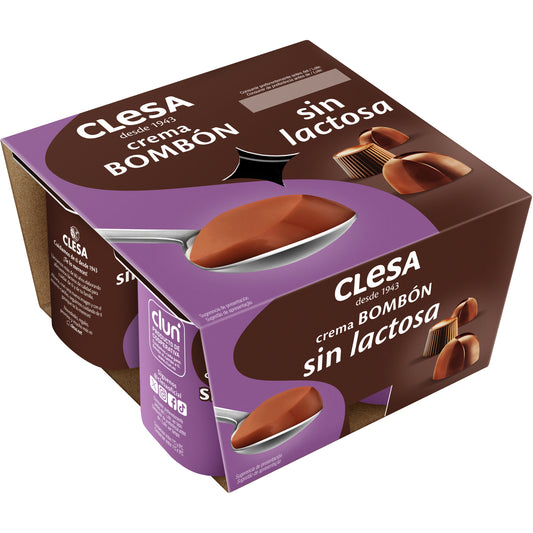 Crema bombón s/lactosa Clesa p4 125g/u La Despensa