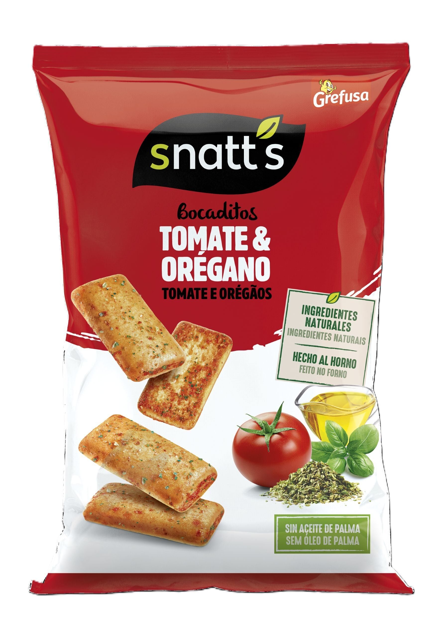 Pan snack tomate y oregano snatt's Grefusa 110g