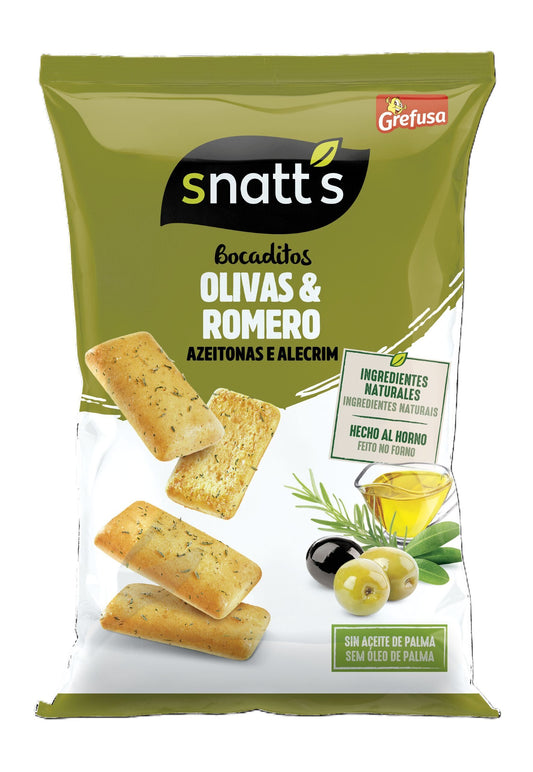 Pan snack olivas y romero Snatt's grefusa 110g La Despensa