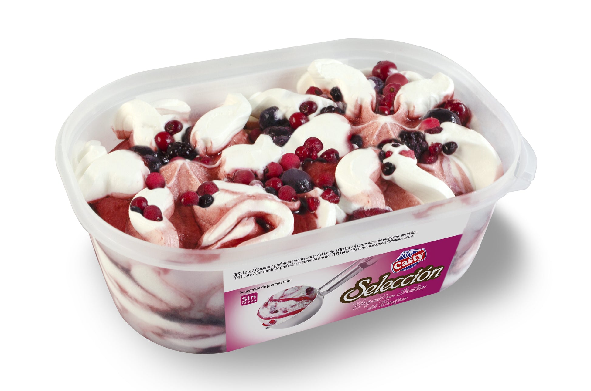 Helado tarrina yogur y frutas bosque Casty 900ml