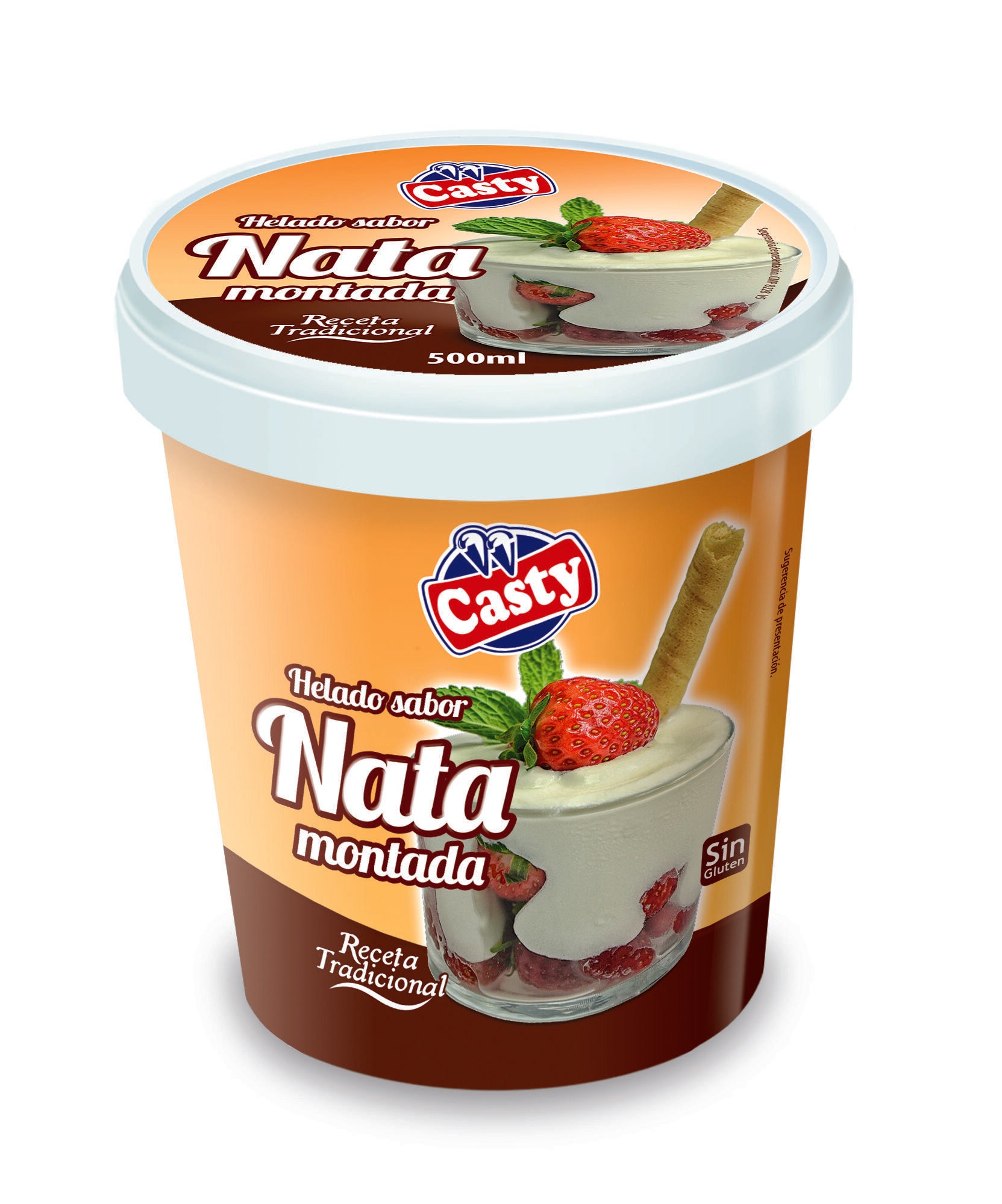 Helado tarrina nata montada mix Casty 500ml