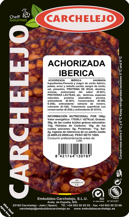 Morcilla achorizada iberica lonchas Carchalejo 100g La Despensa