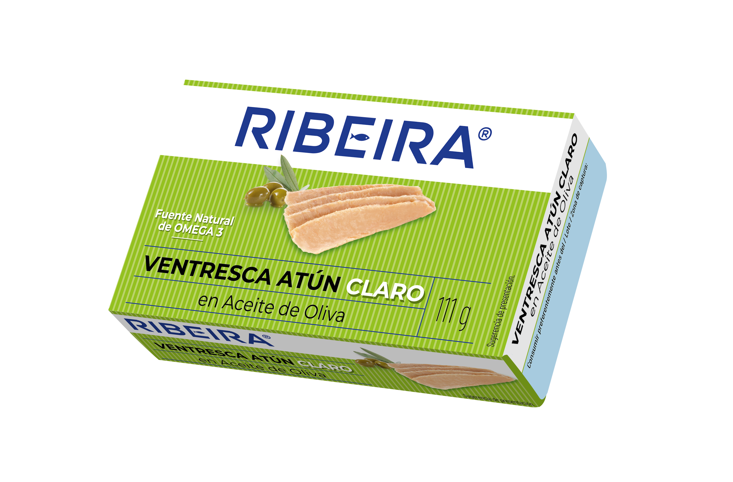 Ventresca atun claro aceite oliva ol-120 lata Ribeira 73g escurr