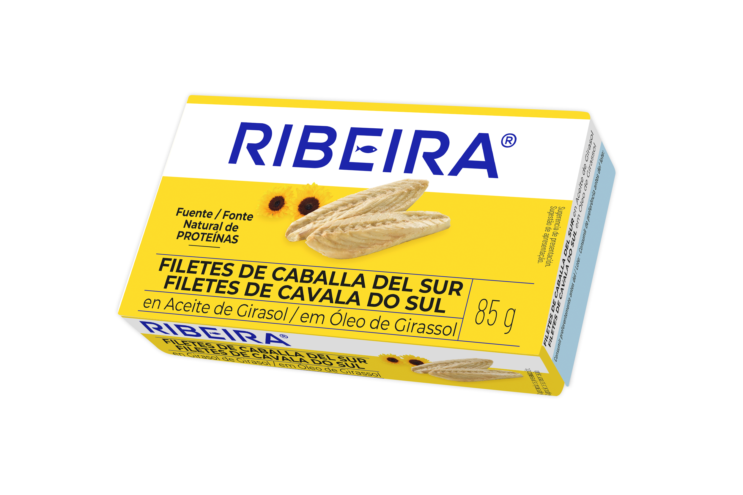 Filete caballa aceite girasol r90 lata Ribeira 60g escurr