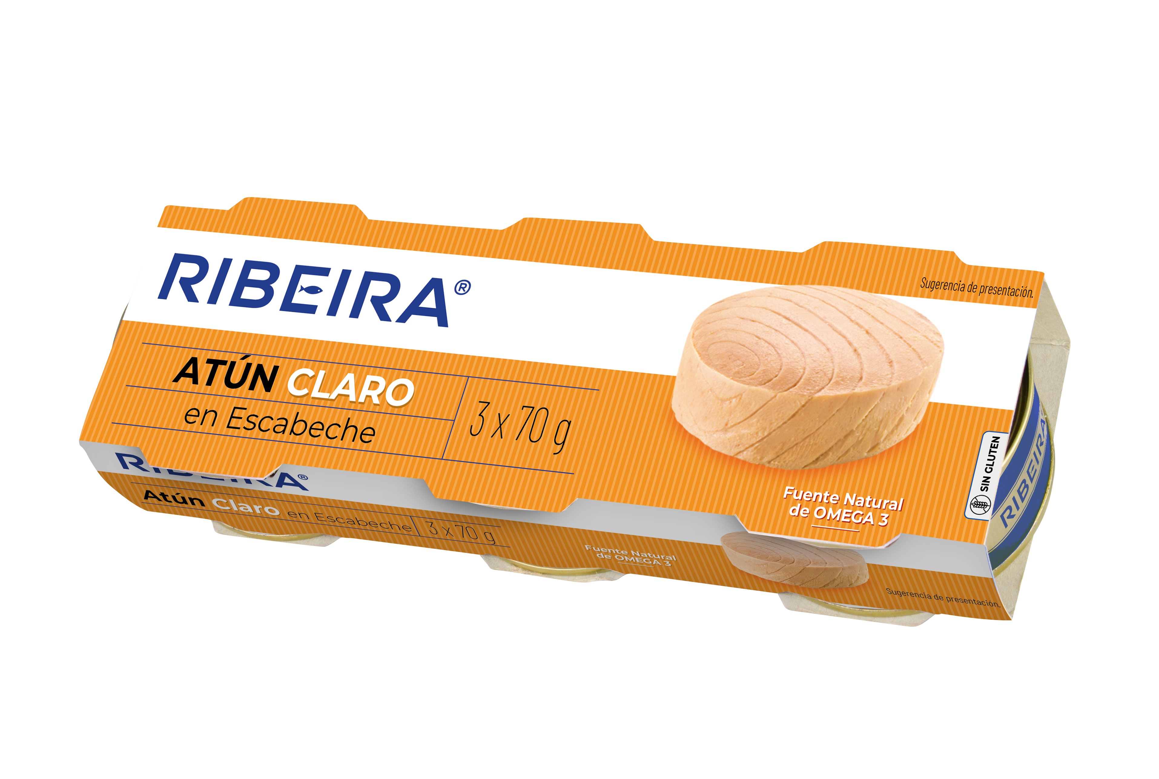 Atun escabeche ro-80 lata Ribeira p3 52g/u escurr