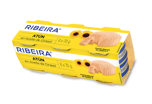 Atun aceite girasol lata Ribeira p6 52g/u escurr La Despensa