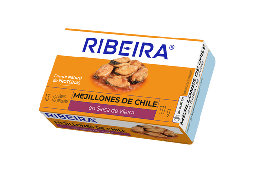 Mejillón de chile en salsa vieira rr-120 Ribeira 168g escurr La Despensa