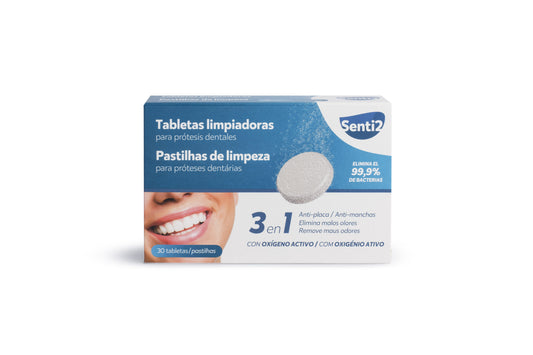 Pastillas limpieza protesis dentales senti-2 30u La Despensa