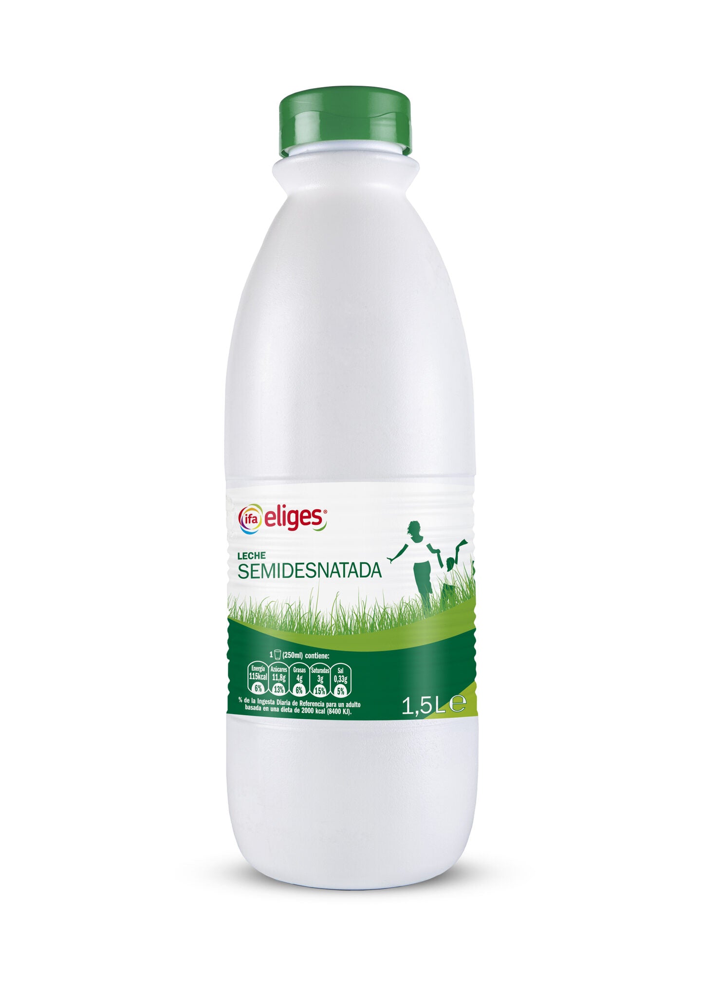 Leche semidesnatada botella Ifa eliges 1.5l