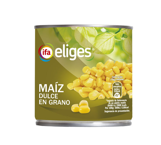 Maíz dulce grano lata Ifa eliges 285g escurr La Despensa